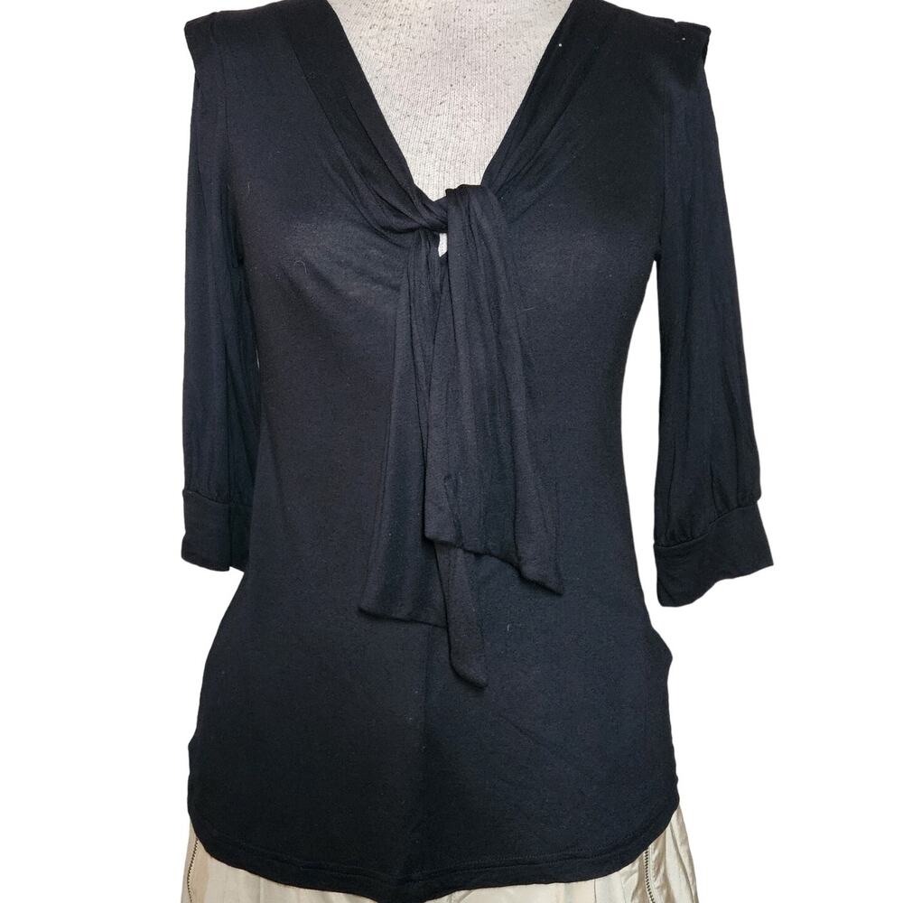 Banana Republic Black V Neck Blouse Size Small